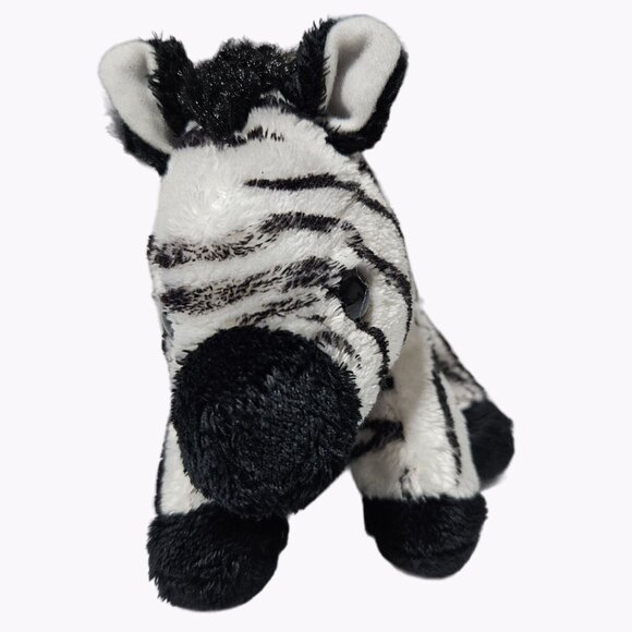 Wild Republic Zebra 5 inch Mini Plush Black White Striped Stuffed Animal Toy - Picture 5 of 8